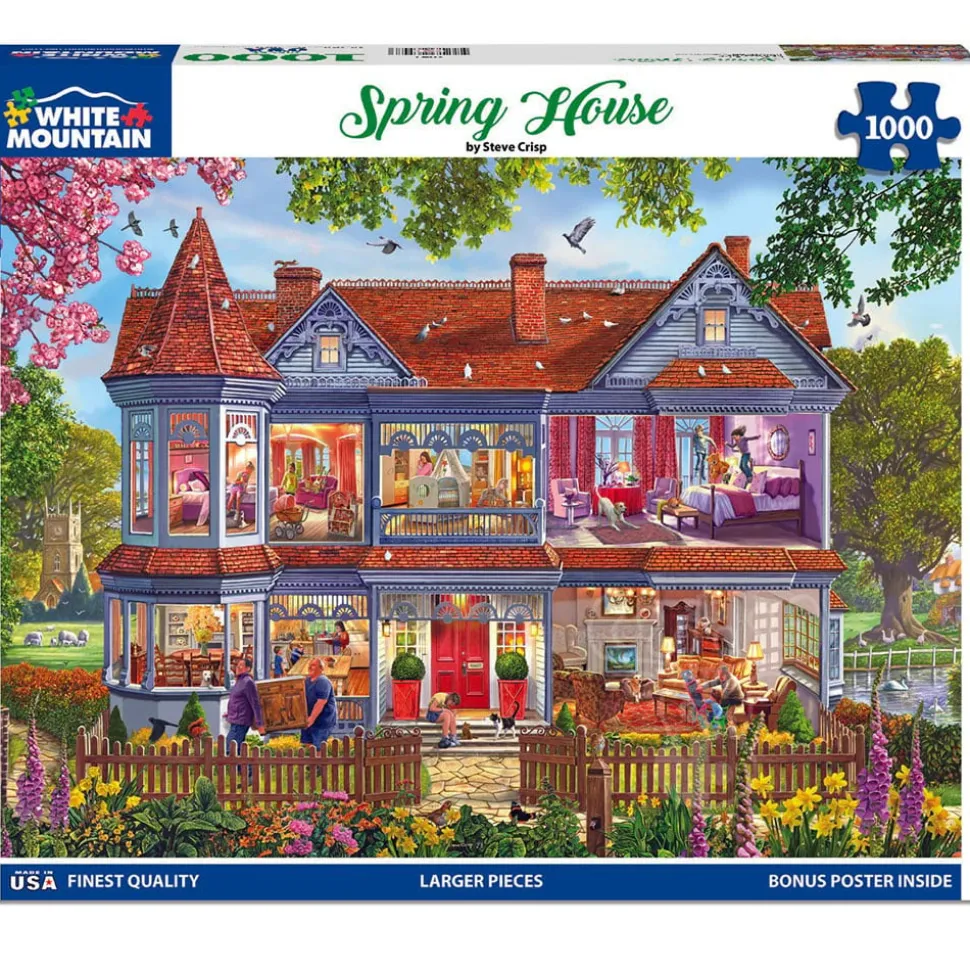 White Mountain Spring House Puzzle 1000pcs