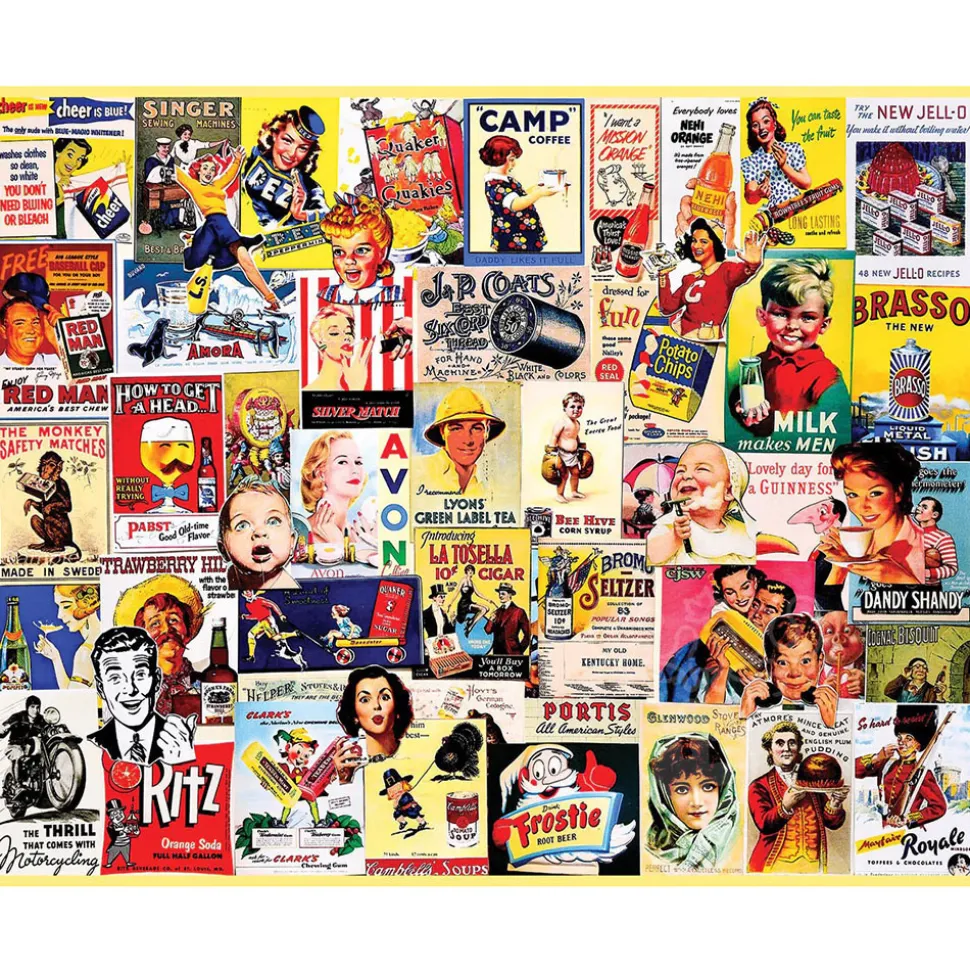 White Mountain Vintage Ads Puzzle 500pcs